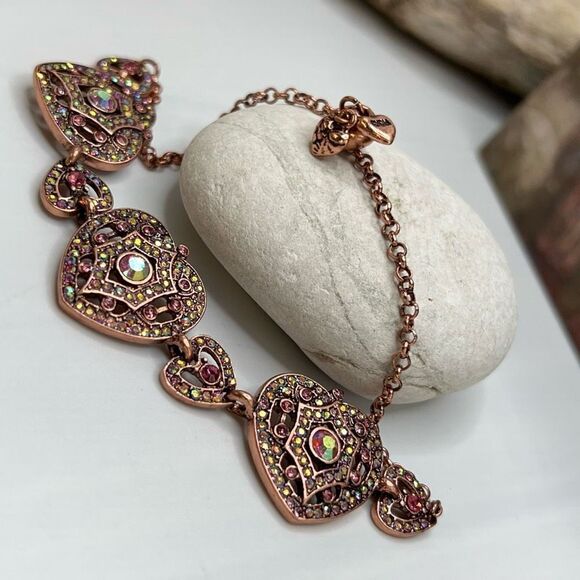 Kirks Folly Remember You By Heart Bracelet Coppertone - Picture 11 of 12